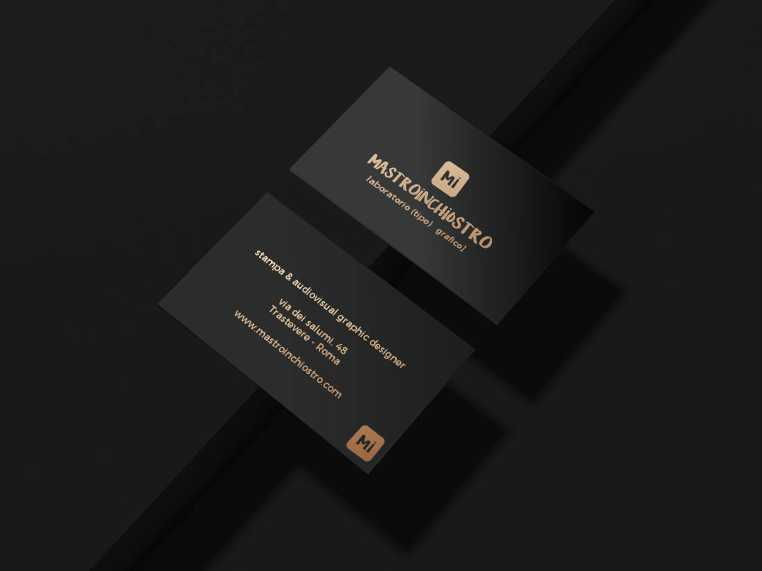 blackpaper_hotfoilprint_MASTROiNCHIOSTRO business cards black paper - stampa hotfoil | MASTROiNCHIOSTRO