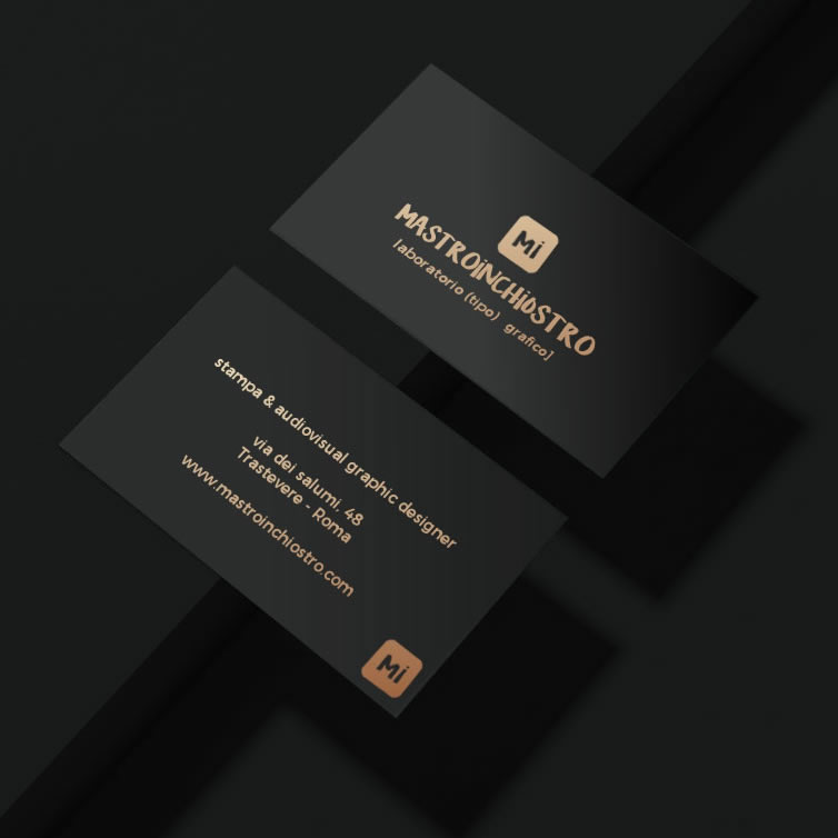 blackpaper_hotfoilprint_MASTROiNCHIOSTRO_02 business cards black paper - stampa hotfoil | MASTROiNCHIOSTRO