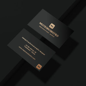 business cards black paper - stampa hotfoil | MASTROiNCHIOSTRO