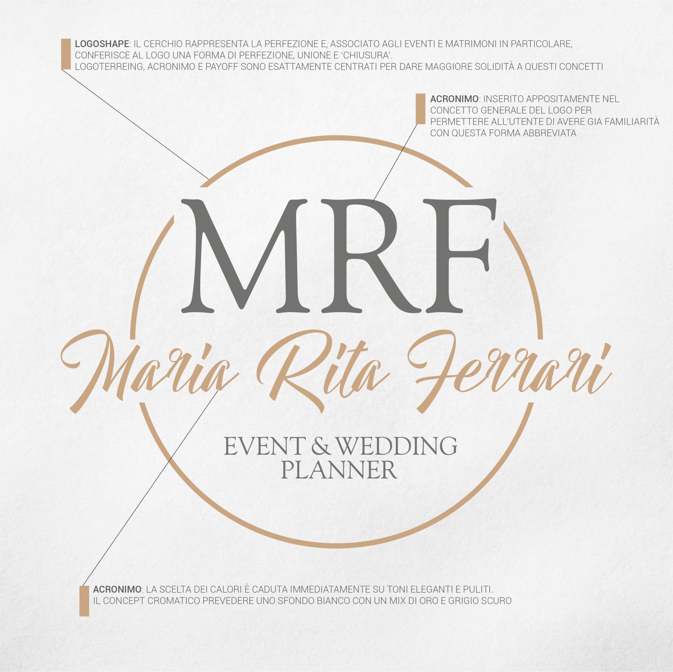Logo per Maria Rita Ferrari - event & wedding planner | MASTROiNCHIOSTRO