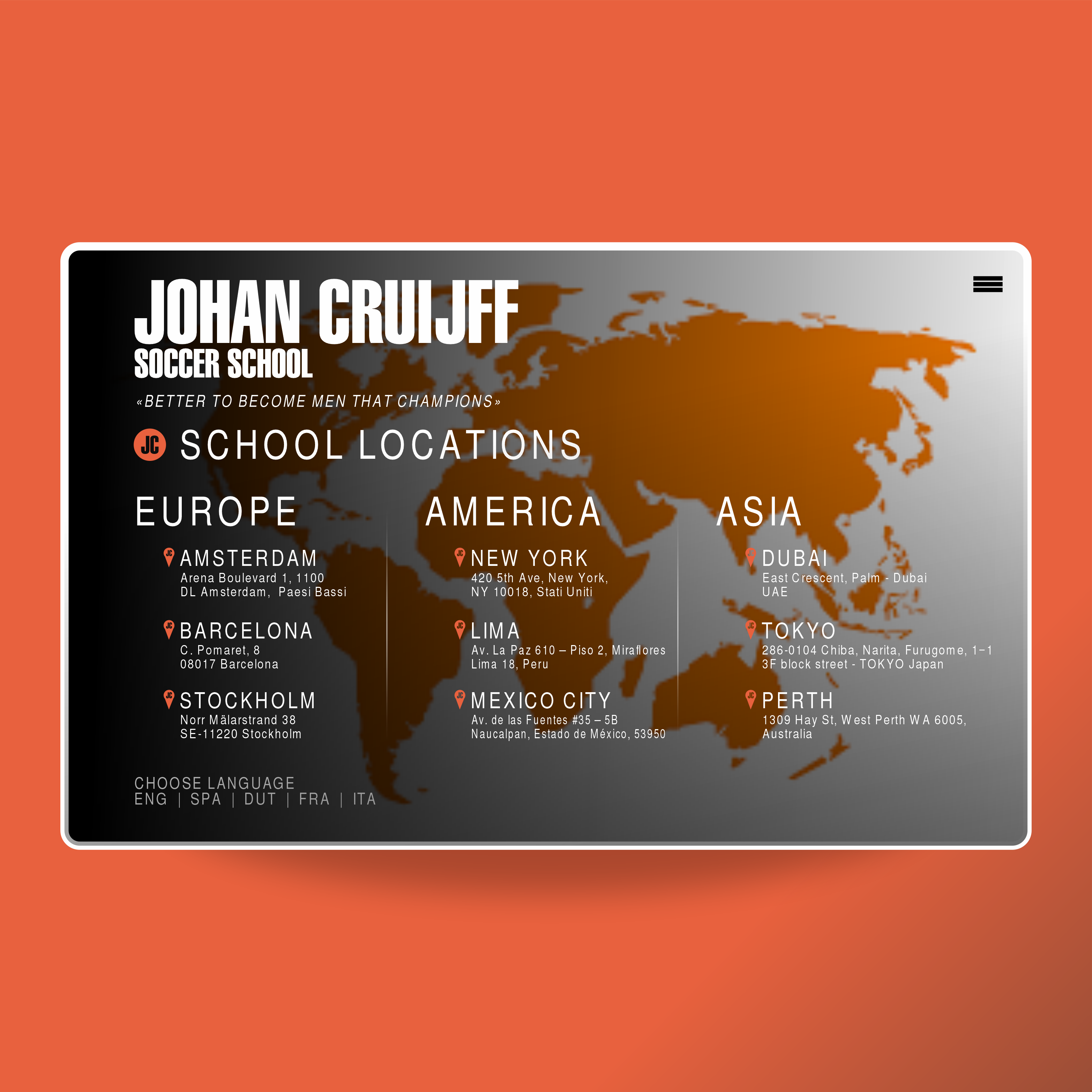 Johan Cruijff Soccer School | MASTROiNCHIOSTRO web site - brand logo