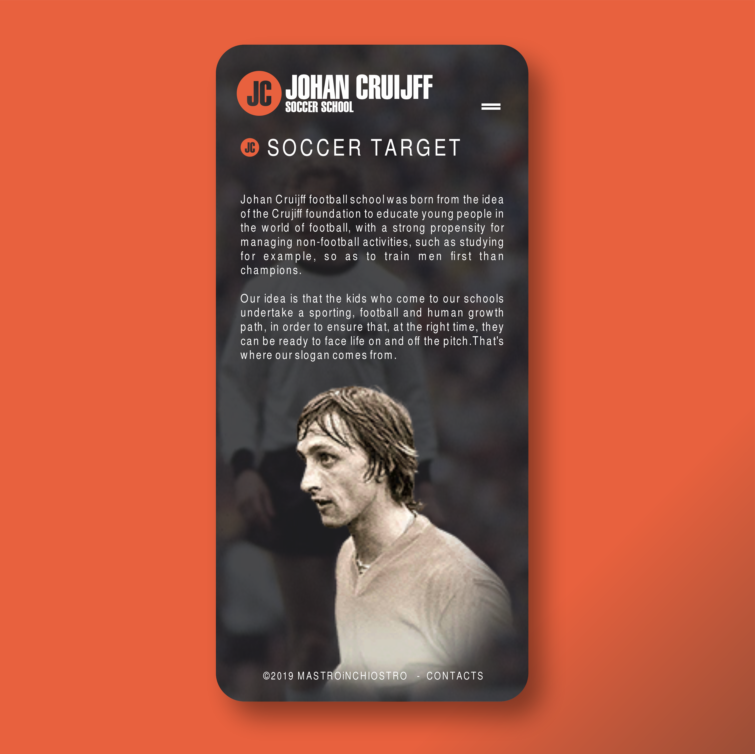 Johan Cruijff Soccer School | MASTROiNCHIOSTRO web site - brand logo
