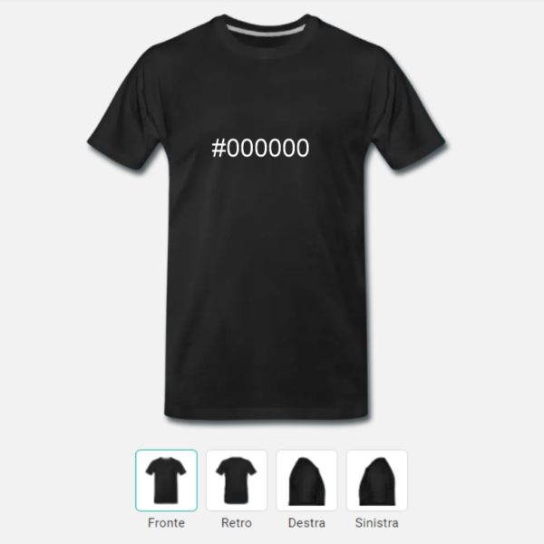 000000 blank exadecimal color thirt MASTROiNCHIOSTRO