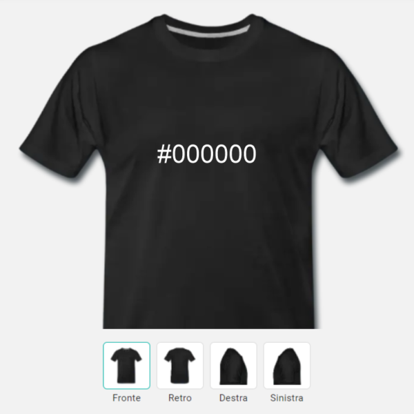 000000 blank exadecimal color thirt MASTROiNCHIOSTRO