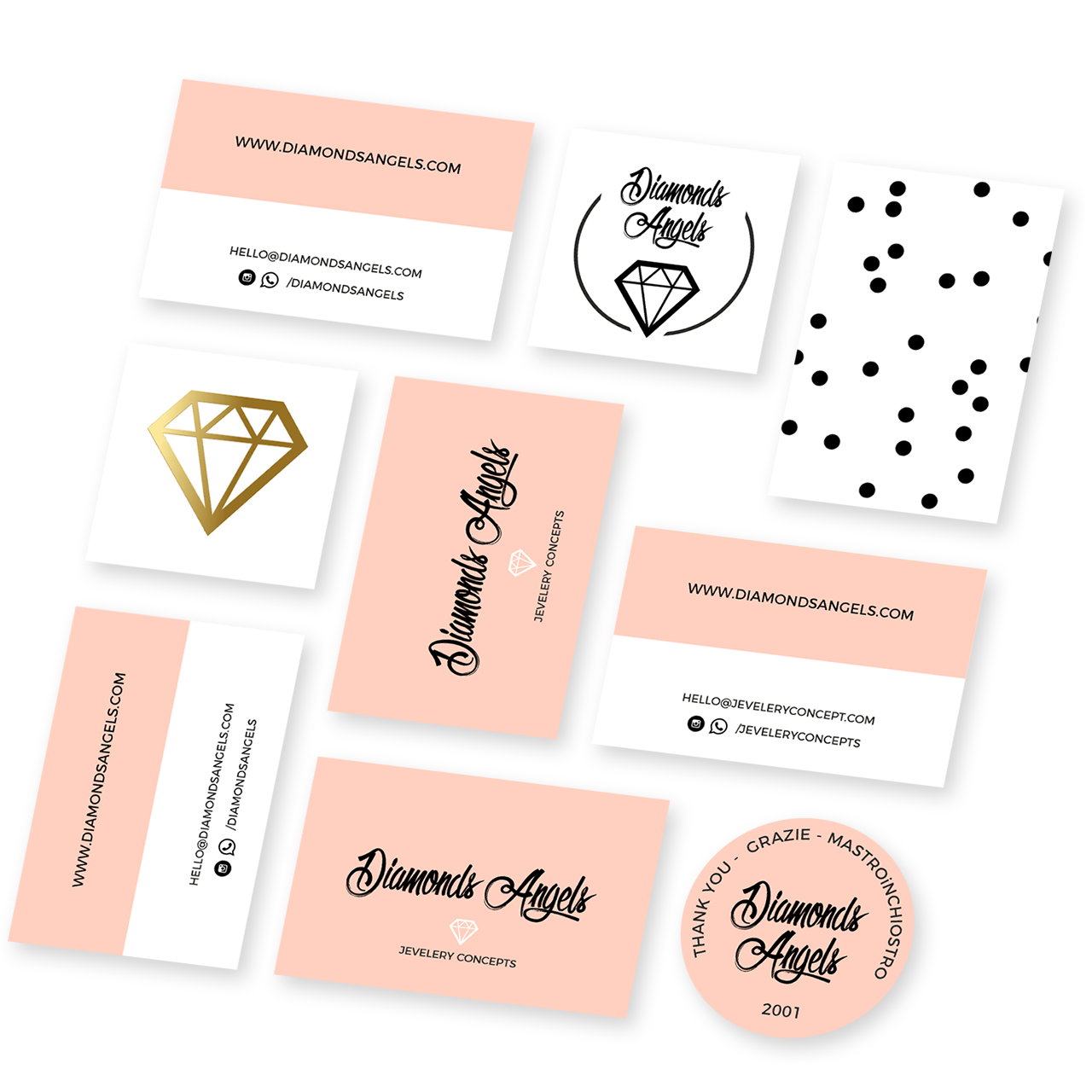 Diamonds Angels business cards collection | MASTROiNCHIOSTRO Diamonds Angels business cards collection | MASTROiNCHIOSTRO